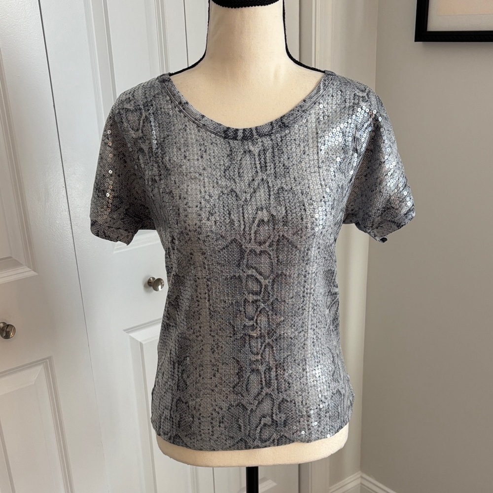 Michael Kors Gray Sequin Women's Top